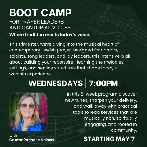 Boot Camp for Prayer Leaders and Cantorial Voices