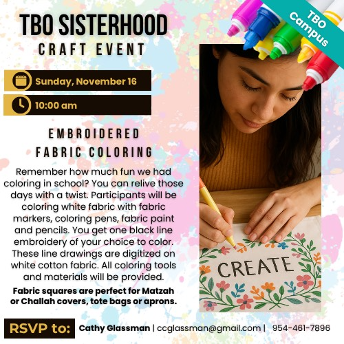 TBO Sisterhood Craft Event