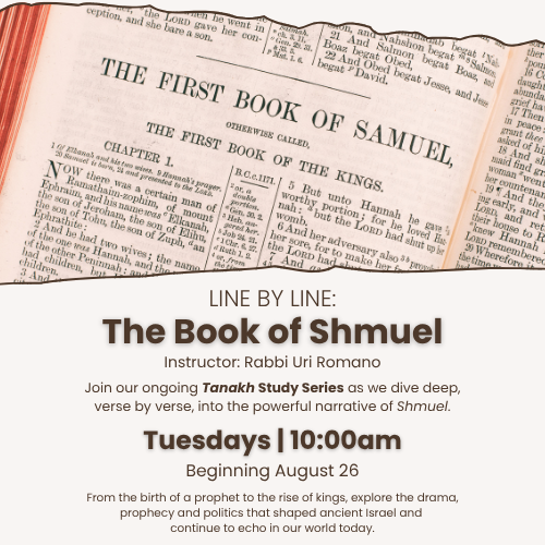 LINE BY LINE: The Book of Shmuel
