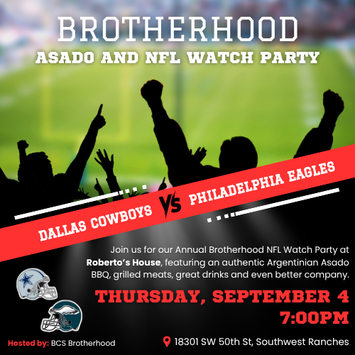 Brotherhood Asado and NFL Watch Party