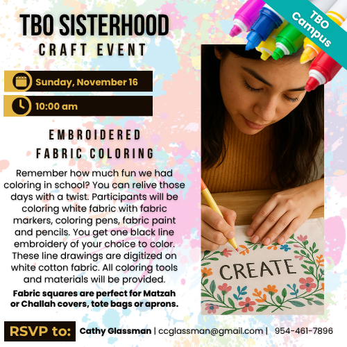 TBO Sisterhood Craft Event