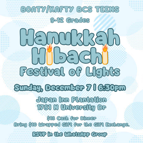 Hanukkah Hibachi Festival of Lights