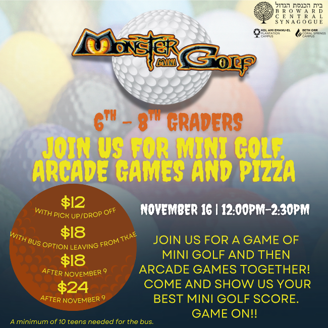Monster Mini Golf - 6th to 8th Graders