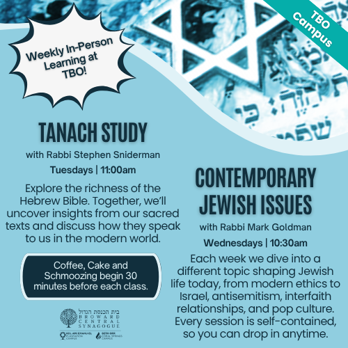 Tanach Study with Rabbi Stephen Sniderman
